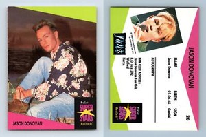 Jason Donovan #36 Super Stars Musicards 1991 Pro Set Trading Card