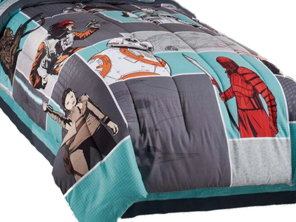 Star Wars The Last Jedi Twin Comforter Patchwork Character Scenes - Image 1 of 1
