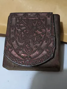 Letterpress Metal Printing Stamp - Welsh Dragon Shield - Printing Block - Picture 1 of 3