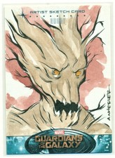 2014 MARVEL GUARDIANS OF THE GALAXY "GROOT" SKETCH CARD by Anthony Wheeler 1/1