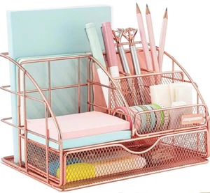 Desk Organizers and Accessories - Upgraded Desktop Organizer for Rose Gold - Picture 1 of 7