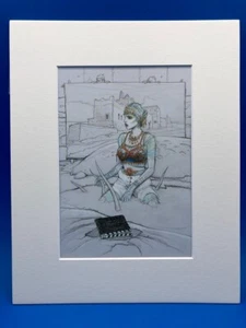 BILAL BLEU SANG JILL ET NIKOPOL ORIENTALE SOUS PASSE-PARTOUT 24 x 30 cm - Picture 1 of 1