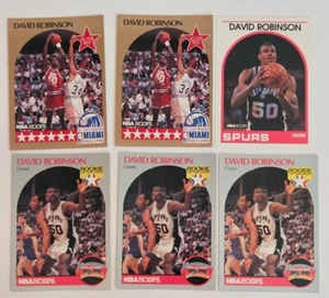6 Count 1989 90 91 David Robinson Hoops lot NBA HOF Hall Fame San Antonio Spurs - Picture 1 of 1