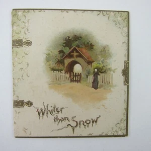 Victorian Child's Picture Prayer Book Whiter Than Snow Castell Brothers Antique - Picture 1 of 16