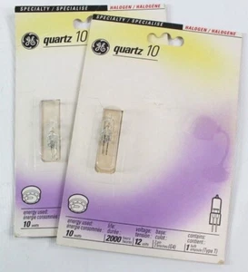 GE Quartz 10 Type T replacement Lamps 2 packages, 2 Lightbulbs Total New Sealed - Picture 1 of 2