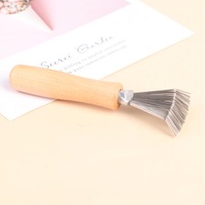 1Pcs Wooden Comb Cleaner Cleaning Hair Brush Comb Cleaner Handle Embeded Hf