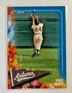 2024 Topps Update AUTUMN TALES BLUE Willie Mays #AT-18 Giants - Picture 1 of 2