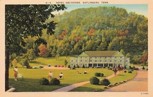 PC de lino vintage Hotel Greystone, Gatlinburg, TN - Imagen 1 de 2