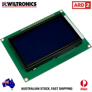 Blue LCD 128 x 64 Dot Matrix Display Module - Arduino Compatible - Picture 1 of 3