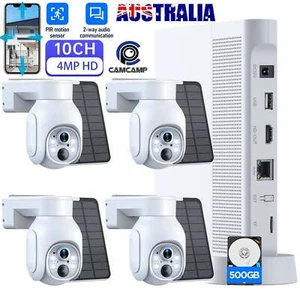 Solar Battery Powered Wireless WiFi PTZ Outdoor Home Security Camera CCTV System - Picture 1 of 13