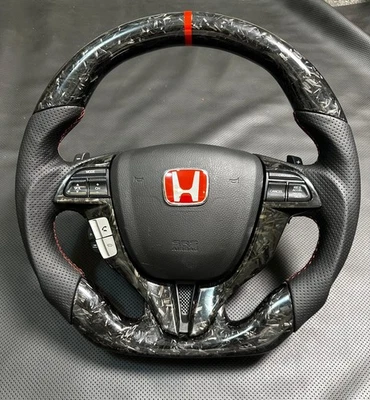 Dirección de fibra de carbono forjada Honda Accord 8va generación cupé 2008-12 Odyssey 2011-17 Foto 1 de 4