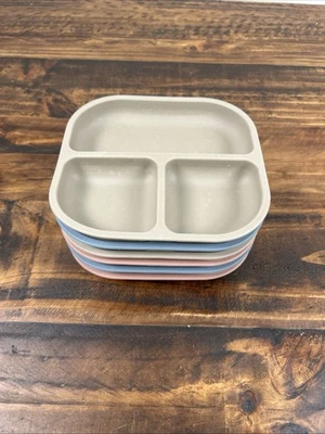 6 pratos divididos RePlay crianças empilháveis acampamento BPA feito sem BPA 7” - Imagem 1 de 4