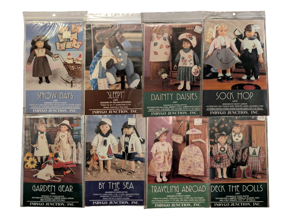 Vintage Indygo Junction Doll Clothing Outfit Sewing Patterns 19 Options - Image 1 of 1