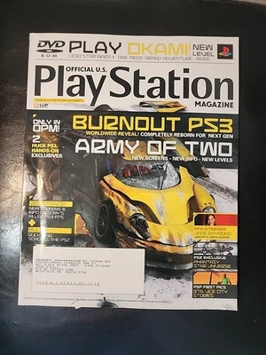 Official U.S. Playstation Magazine Issue #109 w/ Demo Disc - Burnout/Army of Two - Image 1 of 4