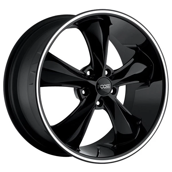 18x8.5 Foose Wheels F104 Legend Gloss Black Milled Rims 5x114.3 ET+34 (4pcs) Foto 1 de 4