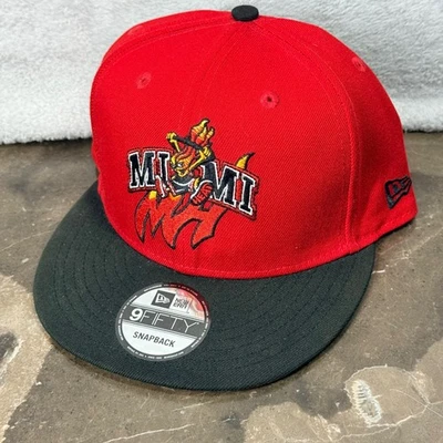 Miami Heat New Era 9FIFTY NBA Baloncesto Snapback Sombrero Mascota Rojo Foto 1 de 4