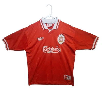 Camiseta deportiva de fútbol local vintage Reebok 1996/1998 Liverpool FC roja talla L 44 Foto 1 de 4