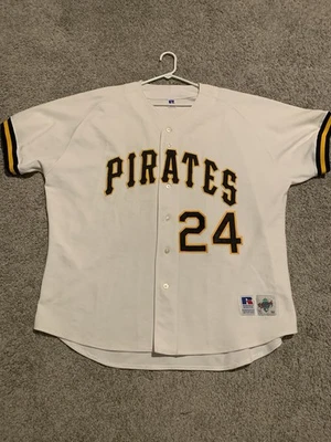Camiseta deportiva Barry Bonds auténtica Russell Diamond Pirates Foto 1 de 4
