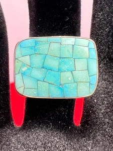 JAY KING DTR Mosaic Turquoise Sterling Silver 925 Ring Size 7 - Picture 1 of 5