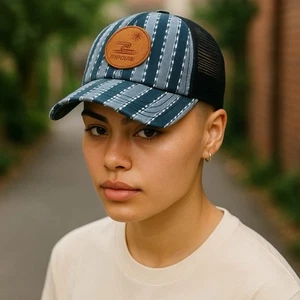 Rip Curl Nomad Stripe Women's Trucker Hat - Blue Adjustable New - Picture 1 of 5