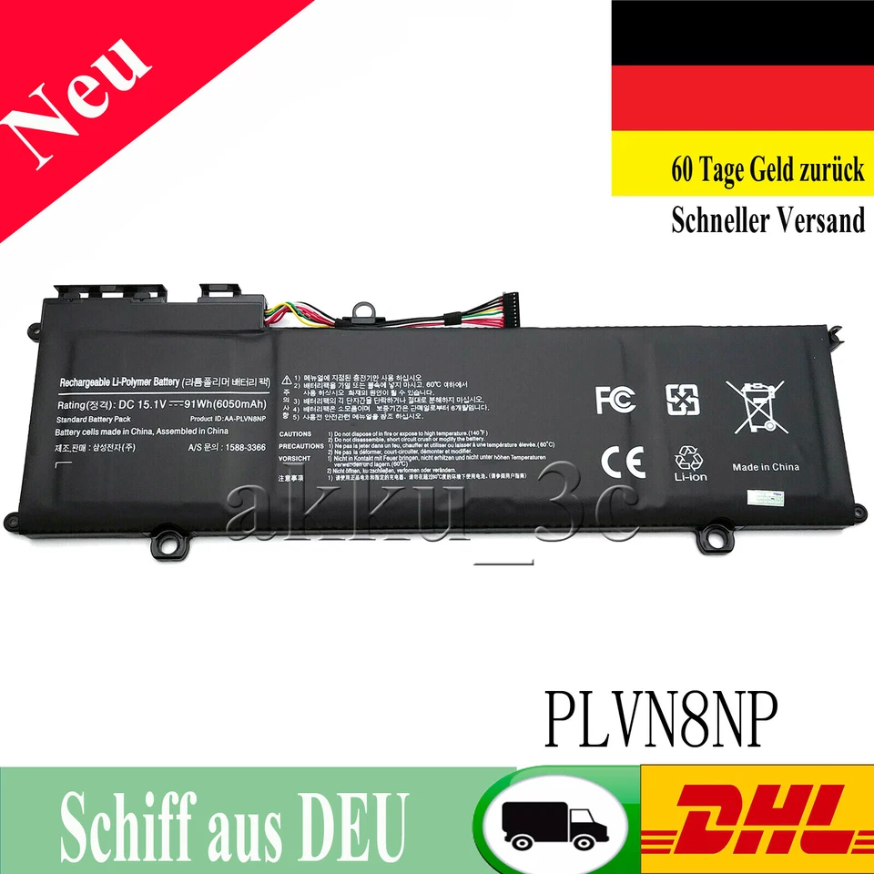 91WH AA-PLVN8NP Laptop AKKU für Samsung ATIV Book 8 Touch NP880Z5E NP870Z5G  - Bild 1 von 1