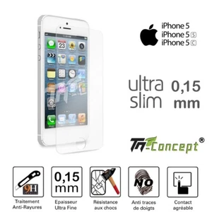 TM-Concept® Verre trempé - Apple iPhone 5 / 5C / 5S / SE - Ultra Slim 0,15mm - Photo 1/6