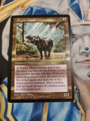 Pygmy Hippo MTG Visions Rare Multi-Color Creature Slightly Played x1 - Image 1 of 4