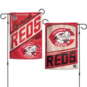 Cincinnati Reds Flag 12x18 Garden Style 2 Sided Cooperstown - Picture 1 of 1