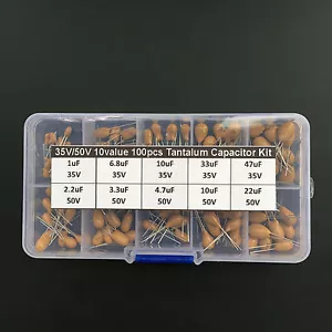 35V 50V Tantal Kondensator sortiert Kit Box Assorstment 10 Wert x10 Stück 1uf~47uf - Bild 1 von 2