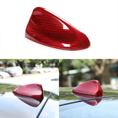 Красный чехол антенны из углеродного волокна с акульими плавниками для Alfa Romeo Giulia/Stelvio 2017-2020 - Изображение 1 из 4