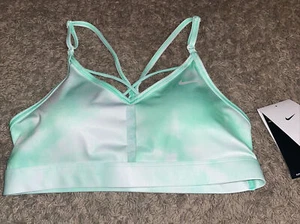 Women’s SMALL Green Tie-Dye Nike Indy Sports Bra Light Support MSRP $40 - Picture 1 of 8