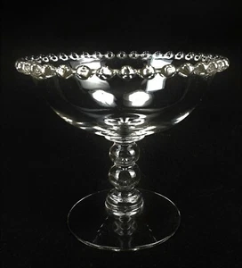 Vintage Imperial Glass Co. Kerzendocht klar rund Kompott 41/2" hoch - Bild 1 von 7