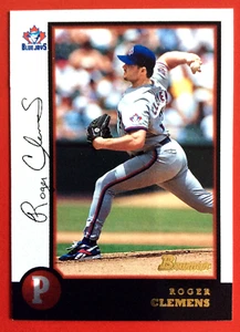 Roger Clemens # 38-Blue Jays 1998 BOWMAN Auto Signed Baseball Card MLB Used VG - Picture 1 of 2