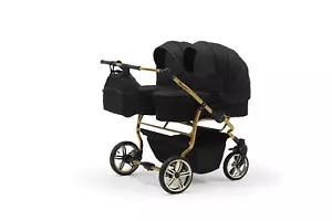 ZWILLINGSWAGEN + 2 x AUTOSITZE ISOFIX + ADAPTER 3 in 1 - KINDERWAGEN 33 FARBEN - Bild 1 von 24
