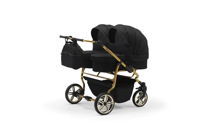 ZWILLINGSWAGEN + 2 x AUTOSITZE ISOFIX + ADAPTER 3 in 1 - KINDERWAGEN  33 FARBEN - Bild 1 von 4