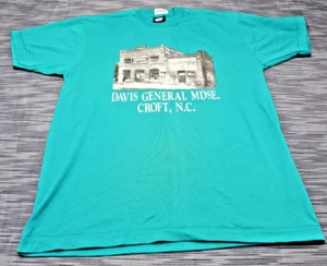 T-shirt vintage S W & S C Davis General Mdse Croft NC punto singolo uomo L - Foto 1 di 8