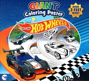 Hot Wheels - Giant Coloring Poster - over 3 Feet Wide - Picture 1 of 2