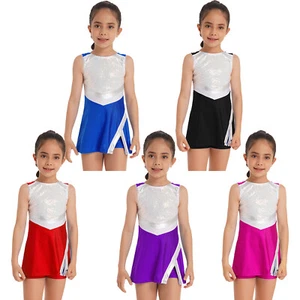 Girls Cheerleading Costume Outfit Stage Dance Dress and Shorts Halloween AU - Picture 1 of 56