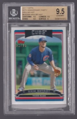 Kris Bryant Topps 65th Anniversary Party 2016 2017 #KB2006 Design 51/65 BGS 9.5 - Image 1 of 2