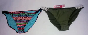 Mossino Xhilaration Bikini Bottoms Women’s Extra Large  Green Multicolor Two PCS - Picture 1 of 4