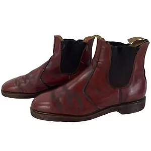 Vintage Dr Martens 1970's Cherry Made England Boots Men's Chelsea Shoes UK 9 - Picture 1 of 7