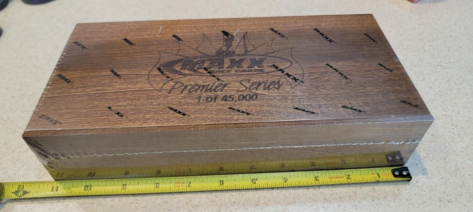 Vintage 1995 Maxx Race Cards Premier Series Limited Edition Wood Box Set SEALED - Image 1 of 4