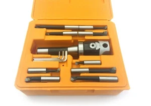 T005 Set di teste alesatrici da 2" con gambo R8, 9 pezzi Set barre alesate - Foto 1 di 9