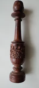 Wooden Carved Candlestick Holder 11" Tall - Picture 1 of 6