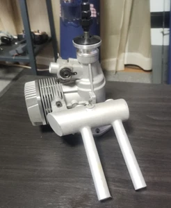 O.S. MAX-BGX-1 34.97cc 2 cycle glow engine with Pitts muffler, used for R/C air - Picture 1 of 5