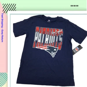 NFL Youth New England Patriots Graphic Logo T-Shirt, Navy, M - Picture 1 of 2