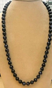 Joan Rivers Vintage Blue Speckled Glass Bead Necklace - Picture 1 of 1