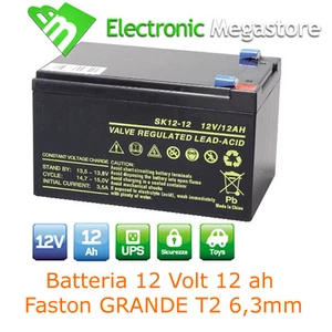 Batteria 12Ah 12V AGM Syrio Power Fotovoltaico nautica camper veicoli elettrici - Foto 1 di 1