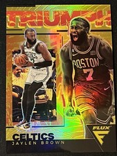 2022-23 Panini Flux Jaylen Brown Triumph Gold Prizm 5/10 SP Celtics