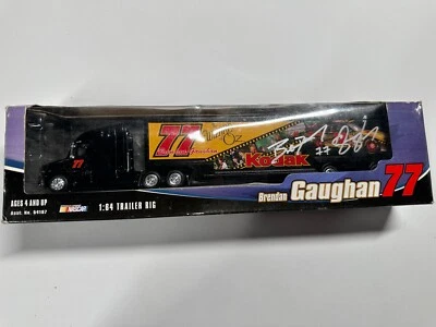 Brendan Gaughan 77 Wizard Of Oz 1:64 Trailer Rig Transporter Winners Autographed - Image 1 of 4